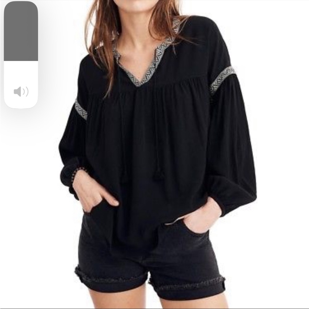 Madewell Top with Tassels and Fringe
